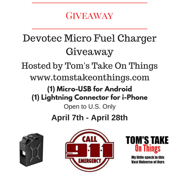 Emergency Micro Fuel Charger Giveaway - 2 winners